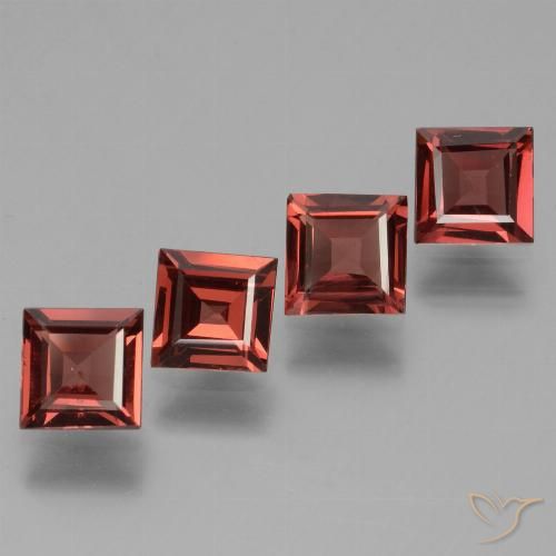 Shop natural 2.71ct Rouge écarlate Grenat rhodolite gems, Carré, from Mozambique at GemSelect. In stock, global shipping!
