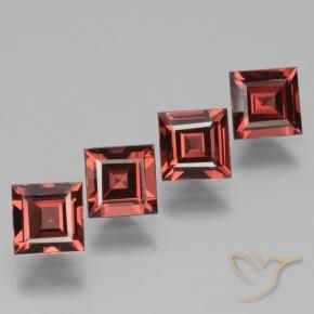 Shop natural 3.18ct Rouge écarlate Grenat Rhodolite gems, Carré, from Mozambique at GemSelect. In stock, global shipping!