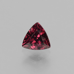 Grenat rhodolite rose naturelle trillion, 0,66 ct, VS