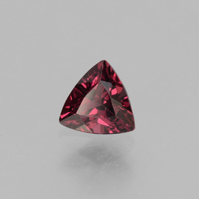 Grenat rhodolite rose naturelle trillion, 0,66 ct, VS