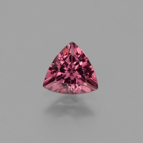 Grenat rhodolite rose naturelle trillion, 0,51 ct, VVS-VS