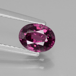 Grenat Rhodolite Rose naturelle Coupe ovale, 1.00 ct, VVS-VS