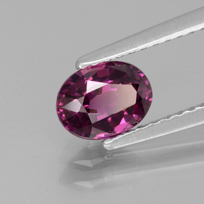 Grenat Rhodolite Rose naturelle Coupe ovale, 1.00 ct, VVS-VS