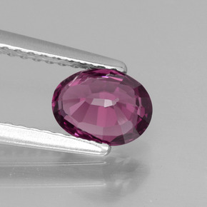 Grenat Rhodolite Rose naturelle Coupe ovale, 1.00 ct, VVS-VS