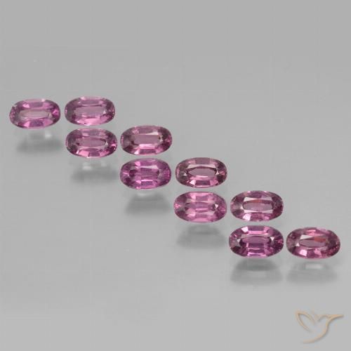 3.52ctw Naturel Violet foncé Grenat rhodolite, ovale, VS