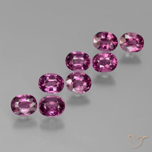 4.13ctw Naturel Pourpre moyen Grenat rhodolite, ovale, VS