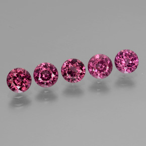 Achetez naturel 2,49ct rouge grenat rhodolite gems, coupe roude, en provenance tanzanie chez gemselect. en stock, livraison internationale!