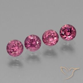 Achetez naturel 2,12ct pourpre moyen grenat rhodolite gems, coupe roude, en provenance tanzanie chez gemselect. en stock, livraison internationale!