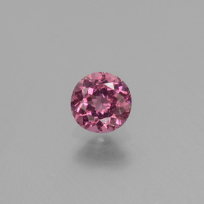Grenat Rhodolite Rose naturelle Coupe roude, 0.74 ct, VS
