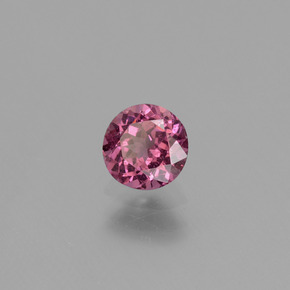 Grenat Rhodolite Rose naturelle Coupe roude, 0.74 ct, VS