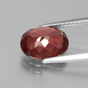 Grenat Rhodolite Rose naturelle ovale, 2.77 ct, VS