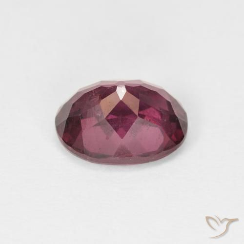 Grenat rhodolite pourpre moyen naturelle coupe ovale, 2,54 ct, VS-SI