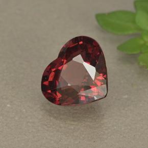Grenat Rhodolite Rouge framboises naturelle Forme de coeur, 1.63 ct, VVS-VS