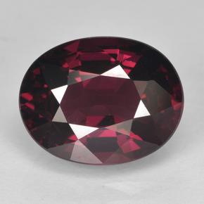 Grenat Rhodolite Rouge framboises naturelle Coupe ovale, 5.41 ct, VS