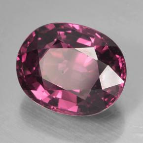 Grenat Rhodolite Rouge framboises naturelle Coupe ovale, 4.76 ct, VS