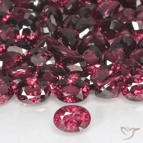 1.24ct Naturel Rouge foncé Grenat rhodolite, ovale, VVS-VS