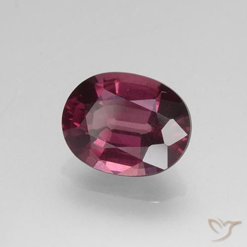Grenat Rhodolite Pourpre foncé naturelle ovale, 2.06 ct, VS