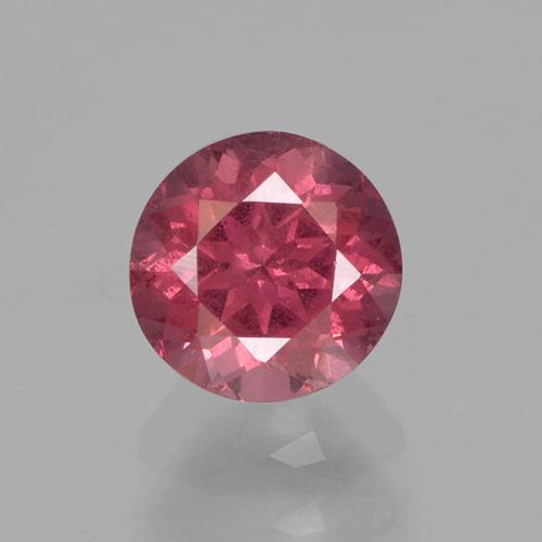 Grenat rhodolite rose naturelle coupe roude, 0,90 ct, VS