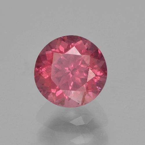 Grenat rhodolite rose naturelle coupe roude, 0,90 ct, VS