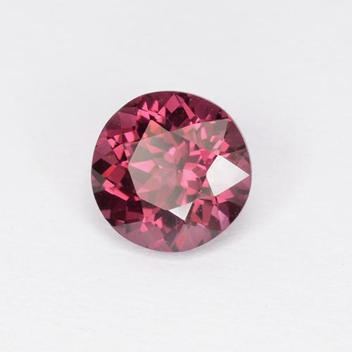 Grenat rhodolite rose naturelle coupe roude, 0,86 ct, VVS-VS