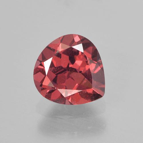 Grenat rhodolite rouge naturelle en forme de poire, 0,90 ct, VS