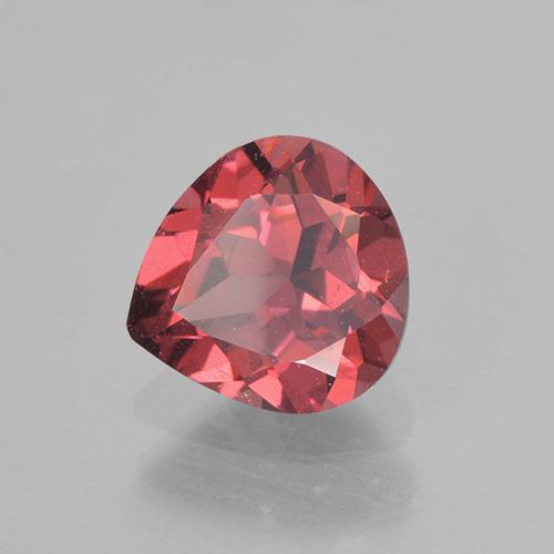 Grenat rhodolite rouge naturelle en forme de poire, 0,90 ct, VS