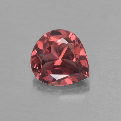 Grenat rhodolite rouge naturelle en forme de poire, 0,75 ct, VS