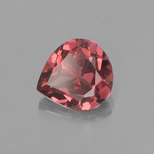 Grenat rhodolite rouge naturelle en forme de poire, 0,75 ct, VS