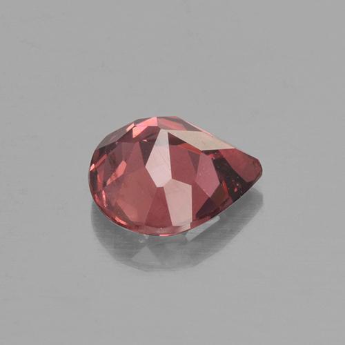 Grenat rhodolite rouge naturelle en forme de poire, 0,75 ct, VS