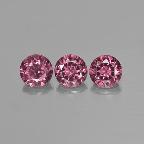 Achetez naturel 2,62ct rose grenat rhodolite gems, coupe roude, en provenance tanzanie chez gemselect. en stock, livraison internationale!