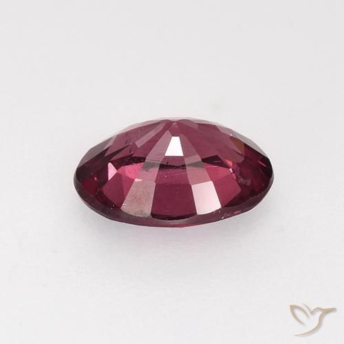 Grenat Rhodolite Rouge foncé naturelle ovale, 0.91 ct, VS