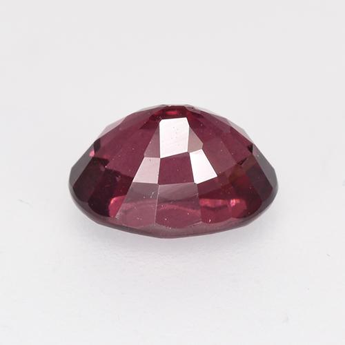 Grenat rhodolite rouge naturelle coupe ovale, 1,37 ct, VS