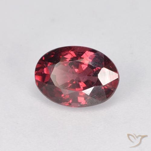 Grenat Rhodolite Rouge framboises naturelle ovale, 1.09 ct, VS