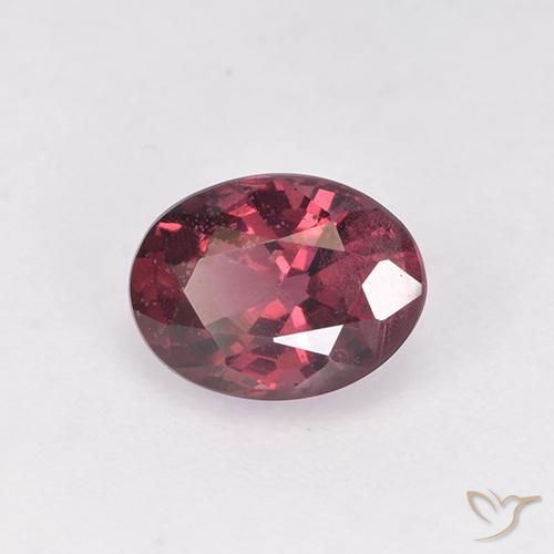 Grenat Rhodolite Rouge moyen naturelle ovale, 1.03 ct, VS