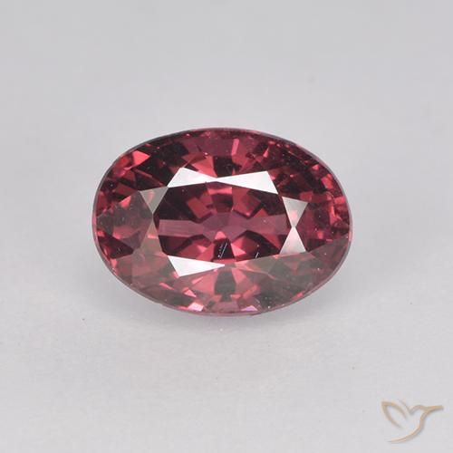 1.18ct Naturel Rouge moyen-foncé Grenat rhodolite, ovale, VVS-VS