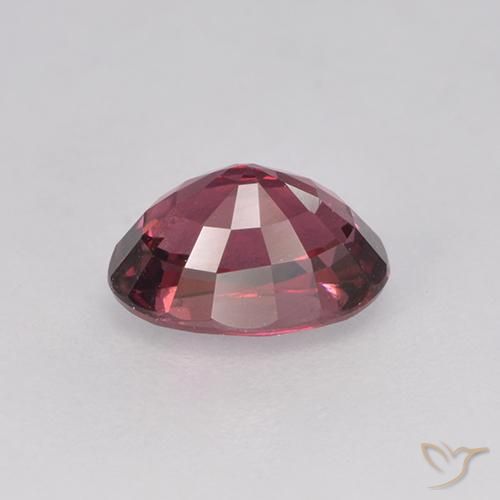 Grenat Rhodolite Rouge moyen-foncé naturelle ovale, 1.18 ct, VVS-VS