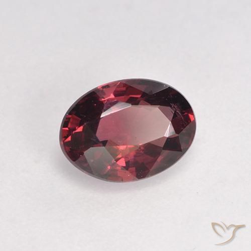 Grenat Rhodolite Vin rouge naturelle ovale, 0.96 ct, VS