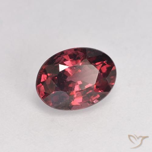 Grenat Rhodolite Rouge moyen naturelle ovale, 1.03 ct, VS