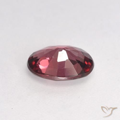 Grenat Rhodolite Vin rouge naturelle ovale, 0.89 ct, VS