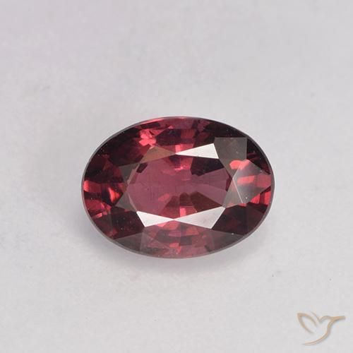 0.99ct Naturel Rouge moyen-foncé Grenat Rhodolite, ovale, VS