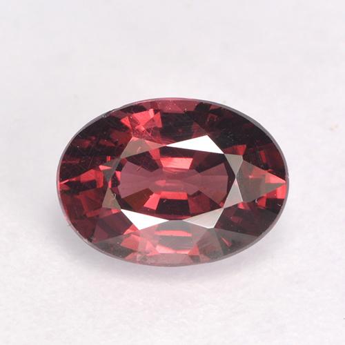 Grenat Rhodolite Rouge framboises naturelle Coupe ovale, 1.15 ct, VVS-VS