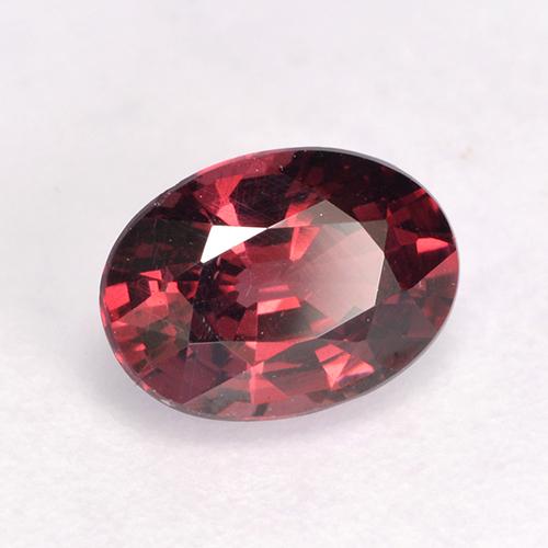 Grenat Rhodolite Rouge framboises naturelle Coupe ovale, 1.15 ct, VVS-VS