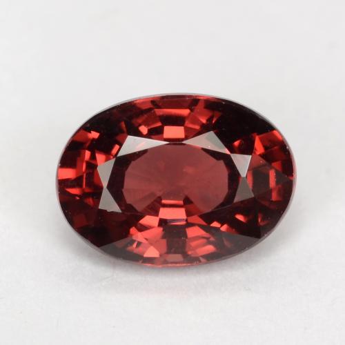 Grenat Rhodolite Rouge foncé naturelle Coupe ovale, 1.11 ct, VVS-VS