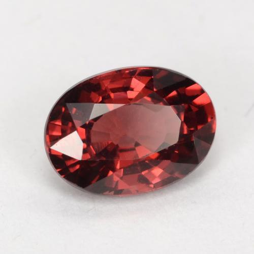 Grenat Rhodolite Rouge foncé naturelle Coupe ovale, 1.11 ct, VVS-VS