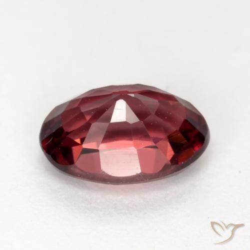 Grenat Rhodolite Rouge foncé naturelle ovale, 1.07 ct, VVS-VS