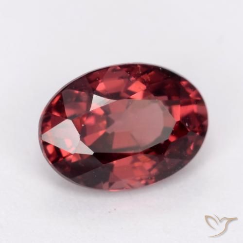 Grenat Rhodolite Rouge foncé naturelle ovale, 1.15 ct, VS