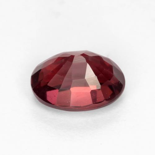 Grenat rhodolite rouge naturelle coupe ovale, 1,10 ct, VS