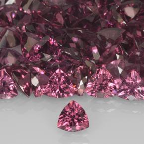Grenat rhodolite pourpre naturelle trillion, 0,51 ct, VS