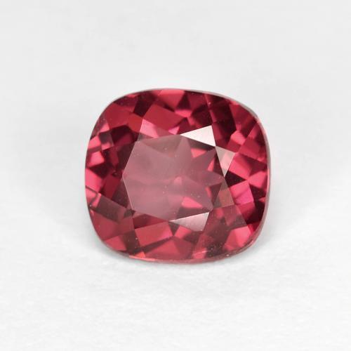 Grenat rhodolite pourpre naturelle coupe coussin, 1,85 ct, VVS