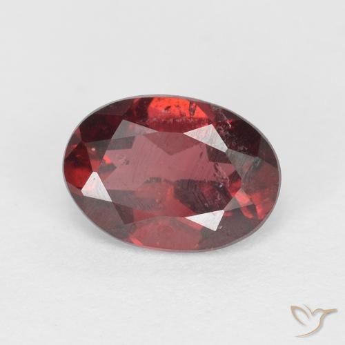 Grenat rhodolite Rouge écarlate naturelle ovale, 1.02 ct, VS-SI